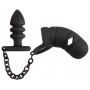 Black Velvets Cock cage with a
