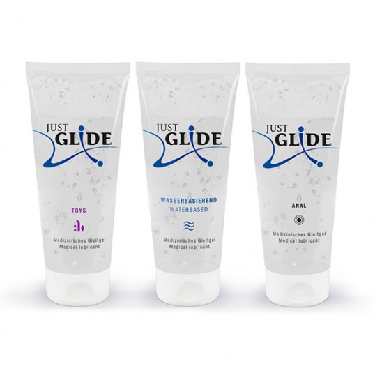 lubricant set waterbased, anal, toys - Just Glide 3x200ml