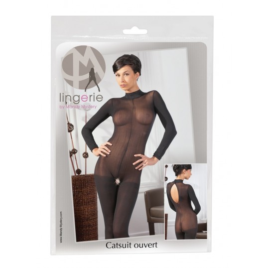 Catsuit with lace collar s/m
