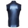 Zils metāliska izskata krekls ar rāvējslēdzēju priekšpusē L - NEK
