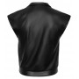 Melns matēts baikeru stila krekls XL - NEK
