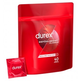 Prezervatīvi īpaši plāni lateksa 40 gab - Durex - Classic