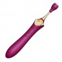 vibrator with 3 attachments - Zalo - bess velvet purple