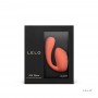 couples vibrator with rotating motion - LELO IDA WAVE coral red
