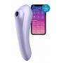 air pulse stimulator + vibrator - Satisfyer dual pleasure lilac