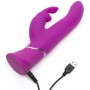 Truša vibrators ar iekšējām grūdienu kustībām violets - Happy Rabbit