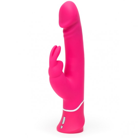 Dubultā blīvuma truša vibrators rozā - Happy Rabbit