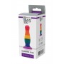 Разноцветная анальная пробка colourful plug - 10,5 см.