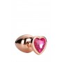Gleaming love rose gold plug small