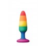 Colourful love rainbow anal plug small