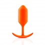 Anālais aizbāznis ar svara bumbiņu iekšpusē gaiši oranžs - Snug Plug 3 - B-Vibe