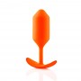 Anālais aizbāznis ar svara bumbiņu iekšpusē gaiši oranžs - Snug Plug 3 - B-Vibe