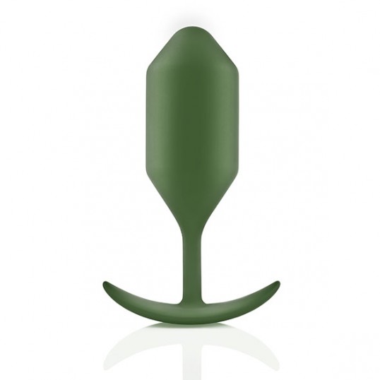 Anālais aizbāznis ar svara bumbiņu iekšpusē zaļš - Snug Plug 4 - B-Vibe