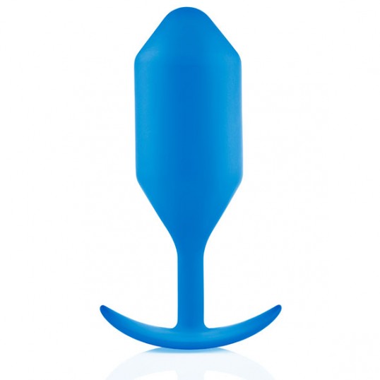 Anālais aizbāznis ar svara bumbiņu iekšpusē zils - Snug Plug 5 - B-Vibe