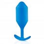 Anālais aizbāznis ar svara bumbiņu iekšpusē zils - Snug Plug 5 - B-Vibe