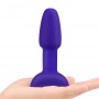 Анальная римминг-пробка с ДУ b-Vibe Rimming Petite, фиолетовый