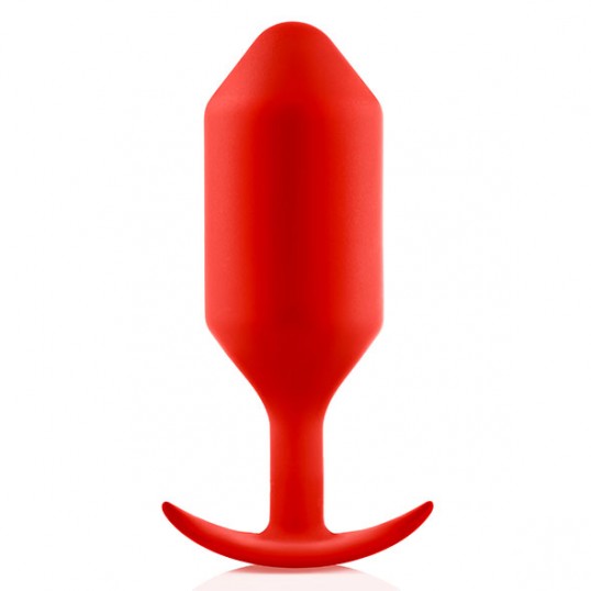 Anālais aizbāznis ar svara bumbiņu iekšpusē sarkans - Snug Plug 6 - B-Vibe