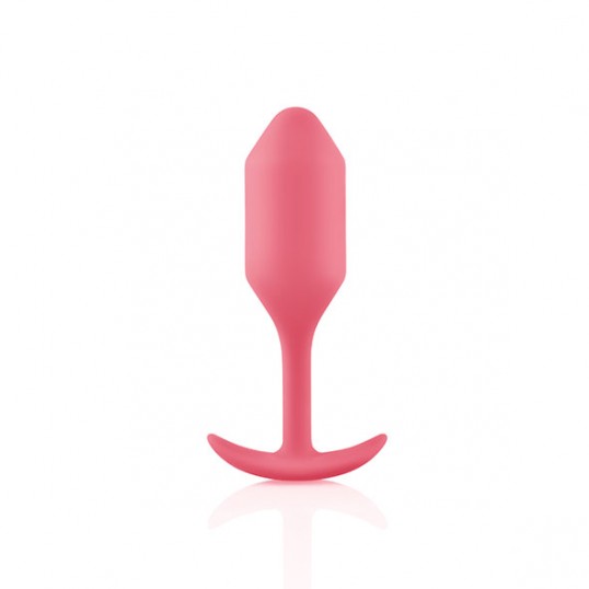 Anālais aizbāznis ar svara bumbiņu iekšpusē rozā - Snug Plug 2 - B-Vibe
