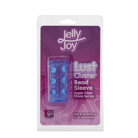 Dzimumlocekļa uzmava ar tekstūru zila - Jelly joy 