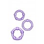 Erekcijas gredzenu komplekts violets 3 gab - Stay hard 