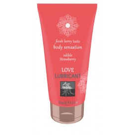 water-based edible Lubricant with strawberry flavour - Shiatsu 75 ml
