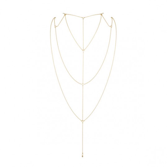 Бикини-цепочка «magnifique back and cleavage chain» от компании bijoux indiscrets, цвет золотой, размер os, 0266