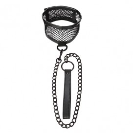 S&m - fishnet collar and leash