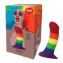 Daudzkrāsains dildo ar piesūcekni 14,5cm - Fun Factory - Amor Pride Edition