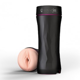Мастурбатор-вагина в тубе с электростимуляцией Mystim Opus E Vaginal Version, черный