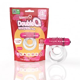 Erekcijas dzimumlocekļa un sēklinieku gredzens ar vibro lodi rozā - The Screaming O - 4T DoubleO 6