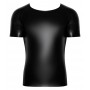 Ādas imitācijas krekls melns XL - Noir