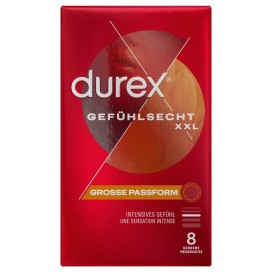 Prezervatīvi īpaši liela izmēra lateksa 8 gab - Durex XXL