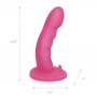 Pegasus - 6 Curved Ripple Silicone Peg with harness included