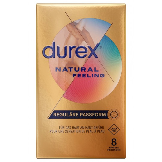 Prezervatīvi reālistiskām sajūtām bez lateksa 8 gab - Durex Natural Feeling