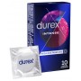 Prezervatīvi ar tekstūru un stimulējošu gelu sievietēm lateksa 10 gab - Durex Intense Orgasmic