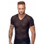 Krekls ar leoparda rakstu melns 2XL - Noir