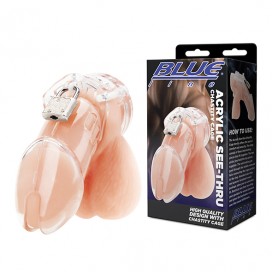 Blueline - Acrylic See-Thru Chastity Cage