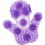Masāžas cimds ar rotējošām bumbiņām violets - Simple&True
