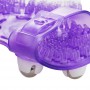 Masāžas cimds ar rotējošām bumbiņām violets - Simple&True