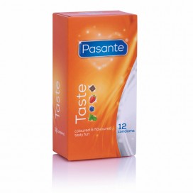 Prezervatīvi ar dažādām garšām lateksa 12 gab - Pasante