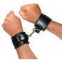 Leather handcuffs padded