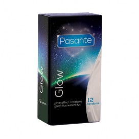 Prezervatīvi tumsā spīdoši lateksa 12 gb - Pasante Glow