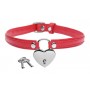 Heart Lock - Collar With Keys - Red