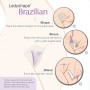 Skūšanās trafarets un skuvekļu komplekts brazīliešu forma - Ladyshape