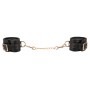 Leather handcuffs gold