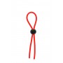 Красное эрекционное лассо с одной бусиной-утяжкой stretchy thin lasso