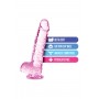 NATURALLY YOURS 6" CRYSTALLINE DILDO ROSE