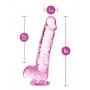 NATURALLY YOURS 6" CRYSTALLINE DILDO ROSE