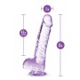 Dildo ar piesūcekni 15cm violets - NATURALLY YOURS