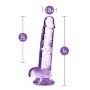 Dildo ar piesūcekni 18cm violets - NATURALLY YOURS